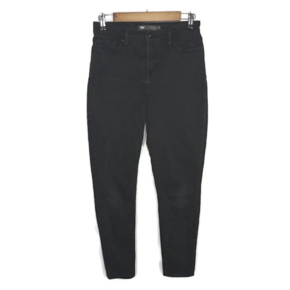 Levi's 512 Perfectly Slimming Black Skinny Jeans Size 6